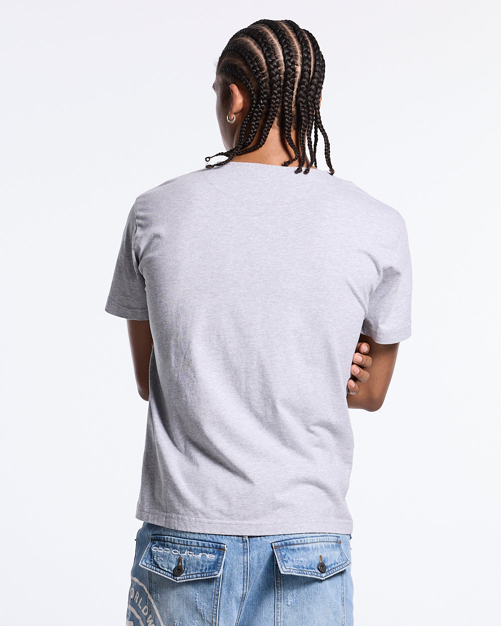 ROGUE CROSSED TEE HEATHER GREY