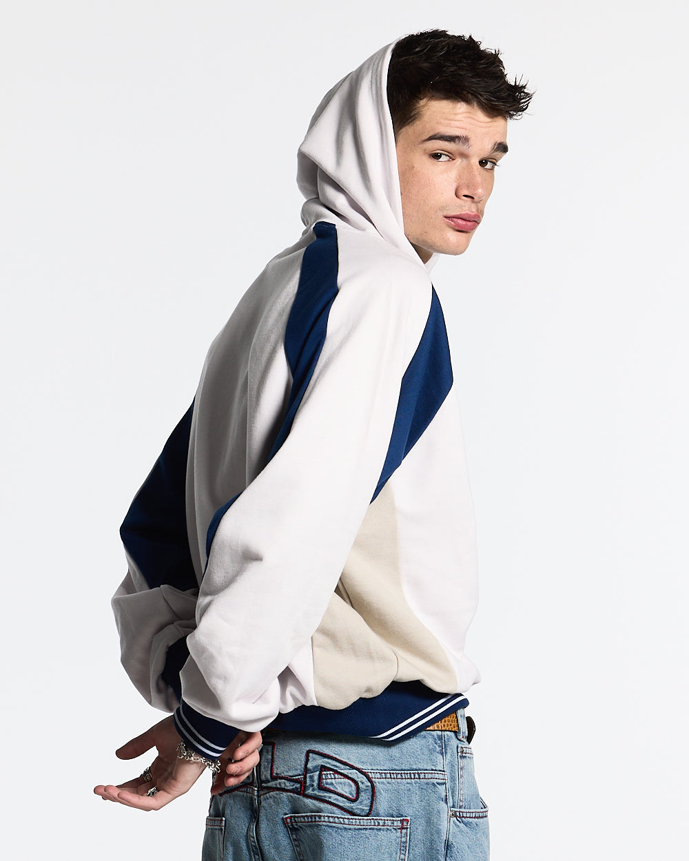 COWBOY VARSITY HOODIE WHITE/BLUE