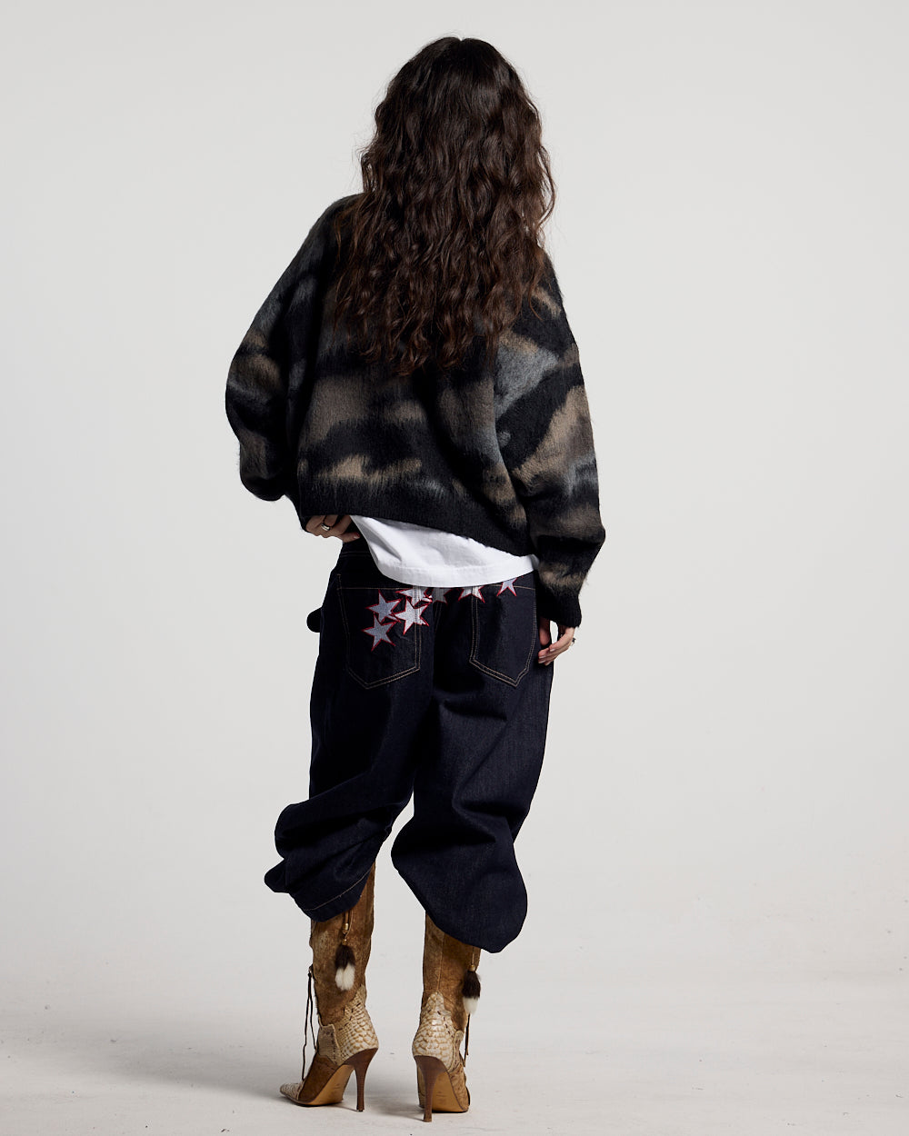 CAMO KNITWEAR DARK BROWN