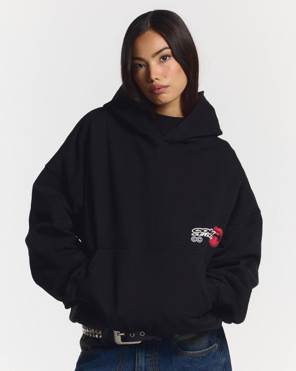 LIP COMBO HOODIE BLACK