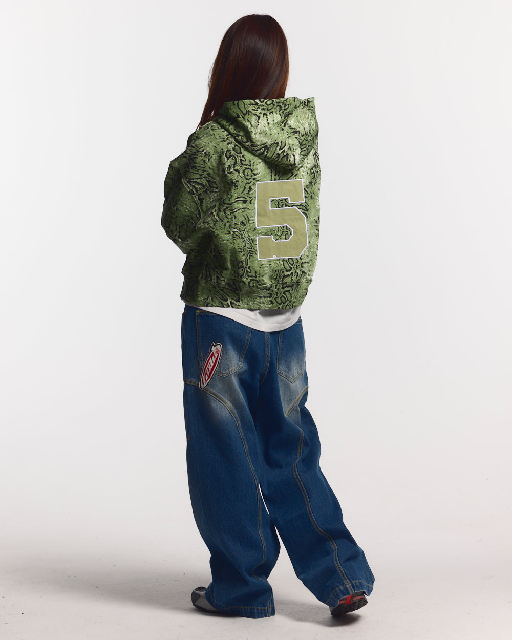 SNAKE ZIP HOODIE GREEN & BLACK