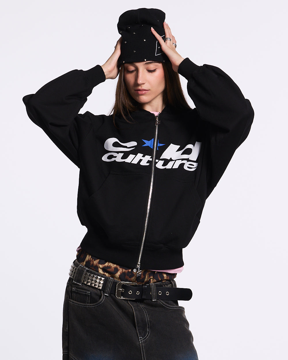 HARPER ZIP HOODIE BLACK