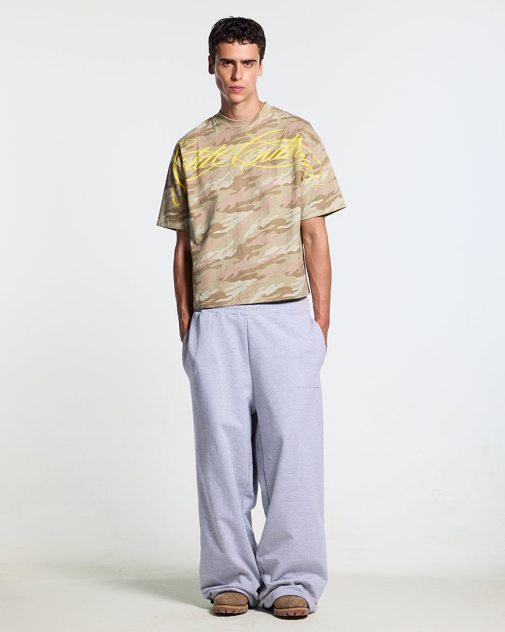 CROSSED SCRIPT TEE CAMO