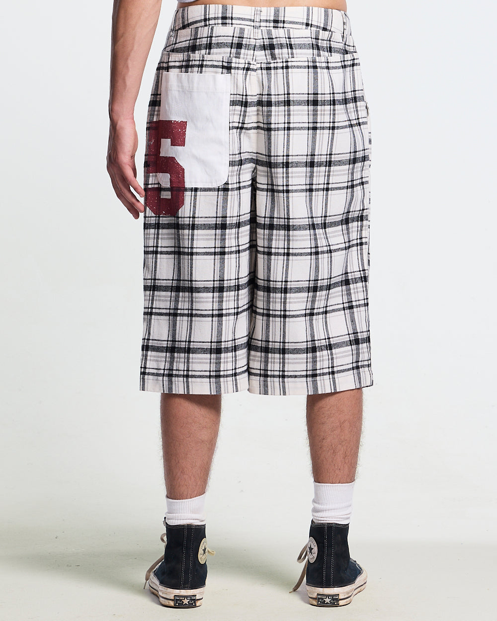 DINING CHECK JORTS BLACK