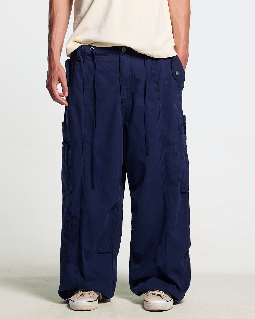 SOLID CARGO PANTS NAVY