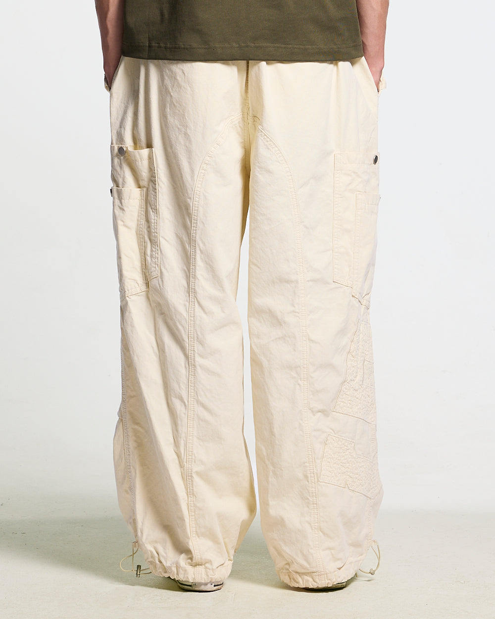 SOLID CARGO PANTS WHITE