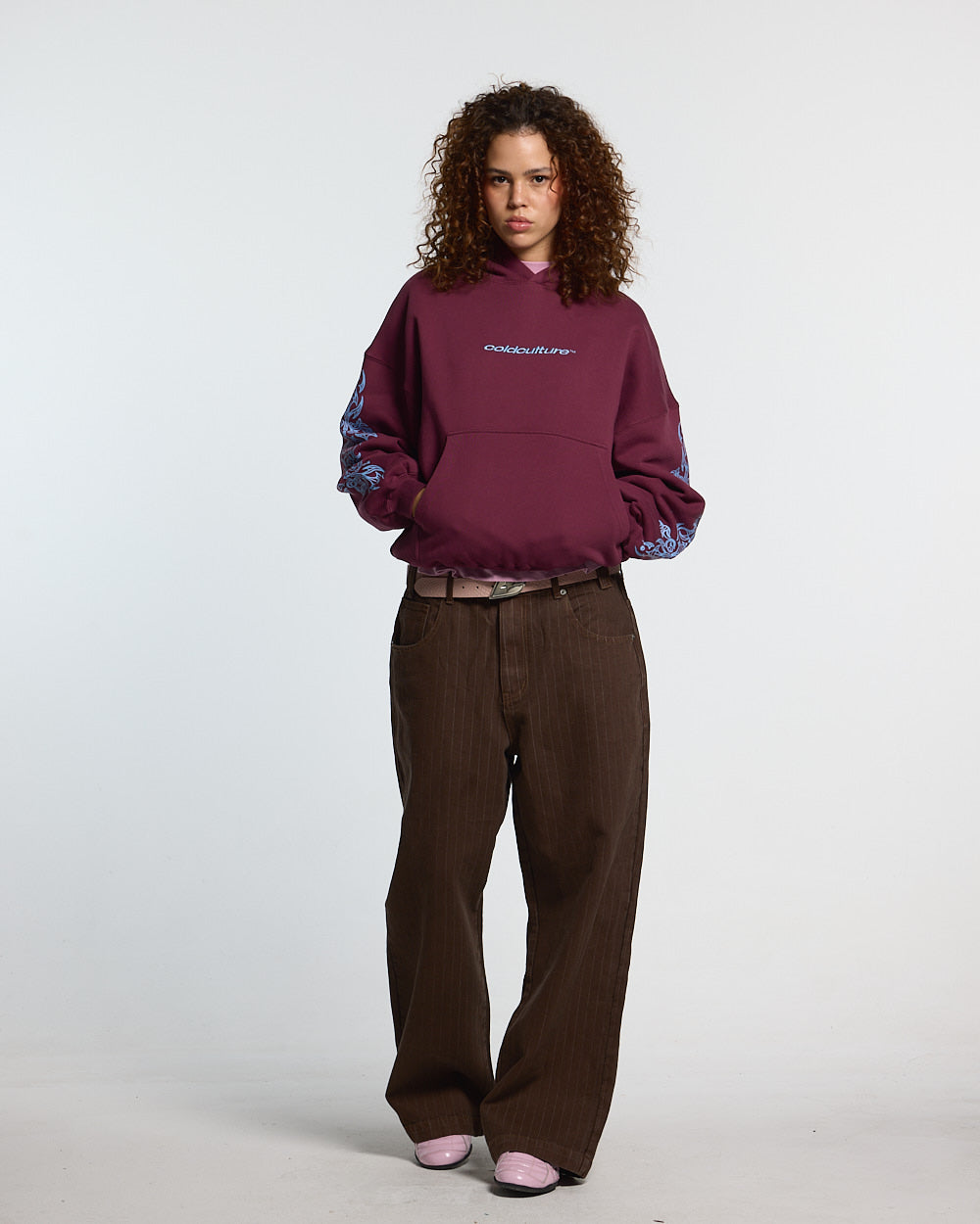 TRIBAL HOODIE BURGUNDY