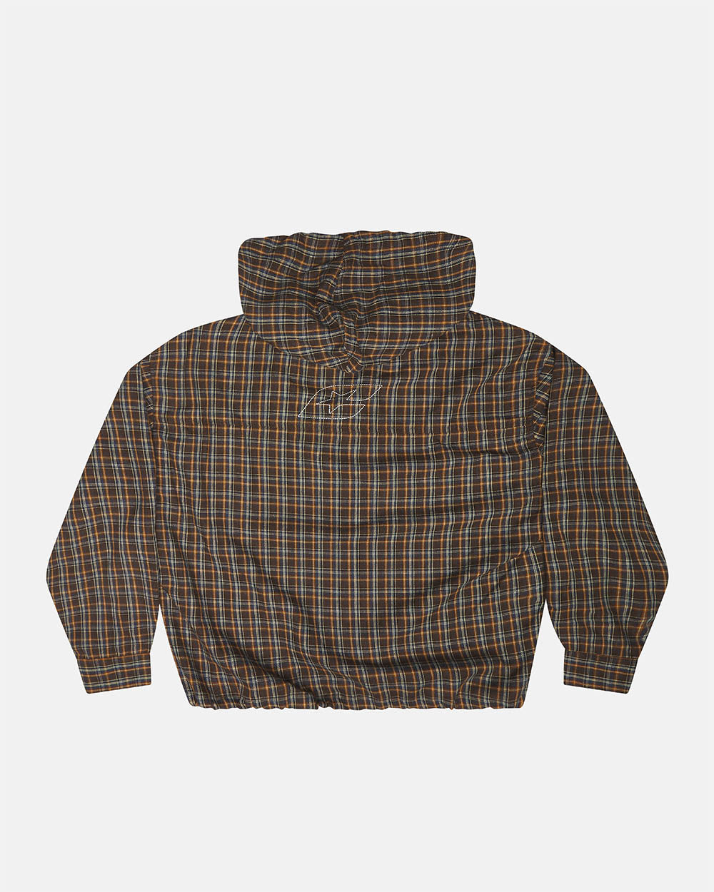 MEMPHIS HOODED SHIRT ORANGE AND BLUE