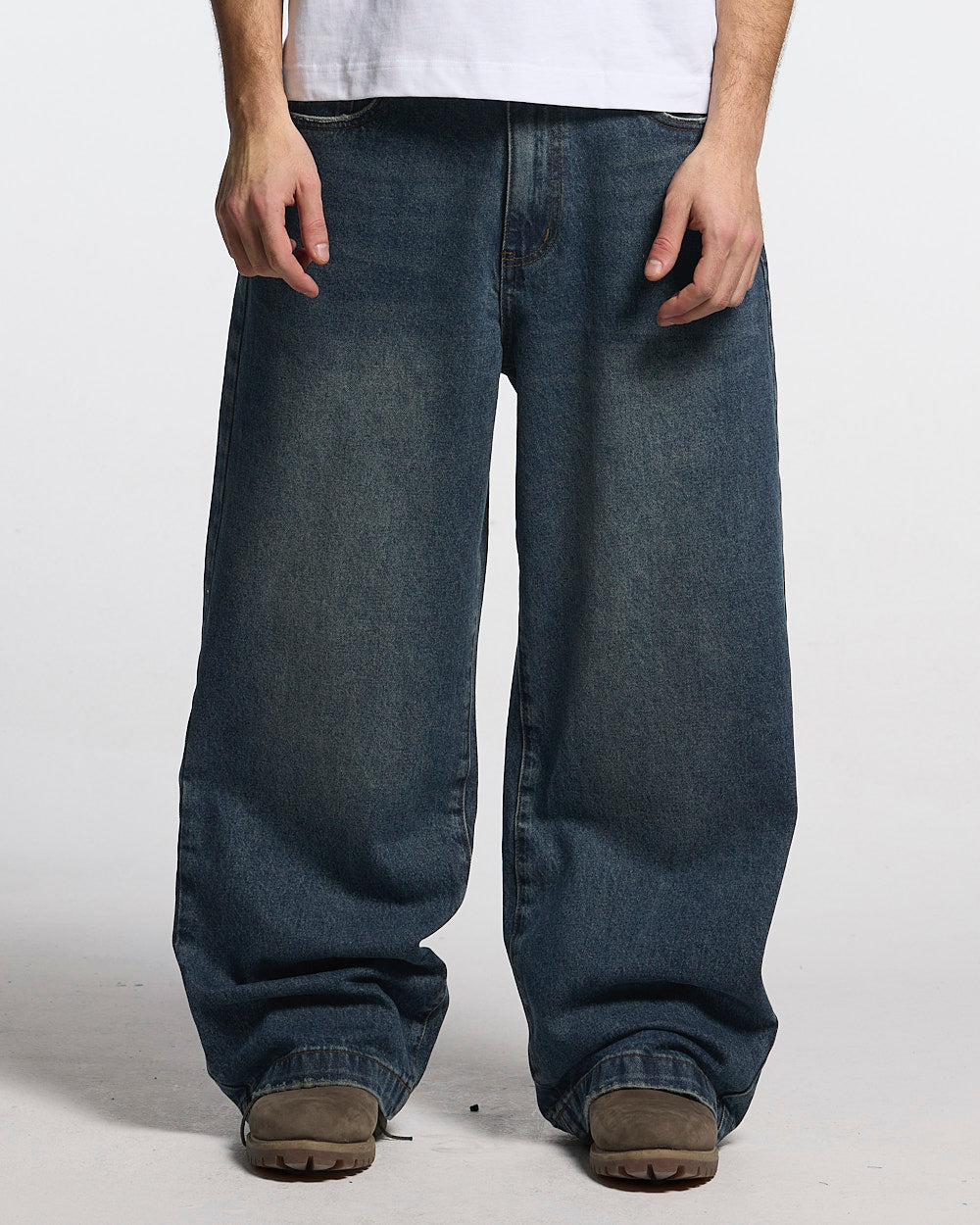 DISTRESS STARS V2 PANTS BLUE DENIM
