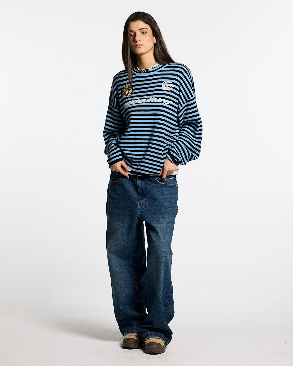 PHARREL LONGSLEEVE DARK & LIGHT BLUE