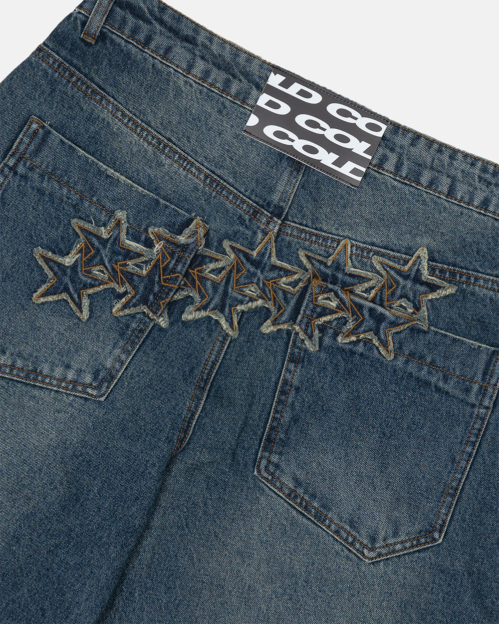DISTRESS STARS V2 PANTS BLUE DENIM