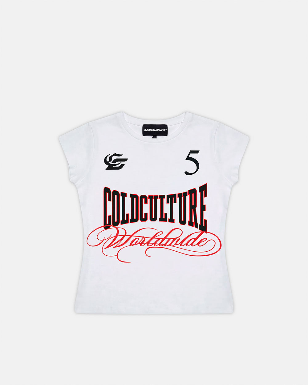 NIA SET BABY TEE WHITE - Cold Culture #packshot