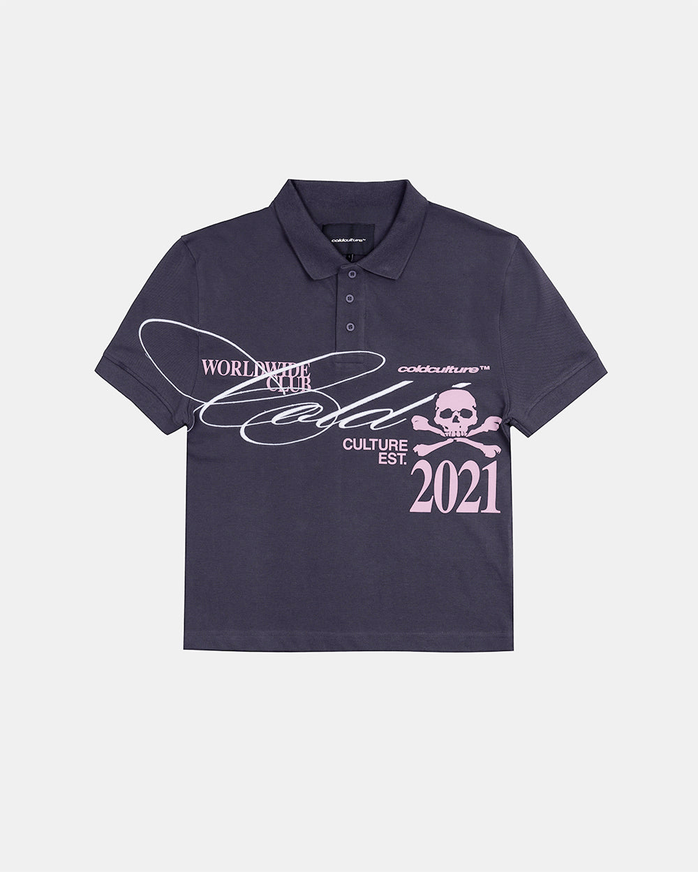 DIRTY SKULL POLO DARK GREY