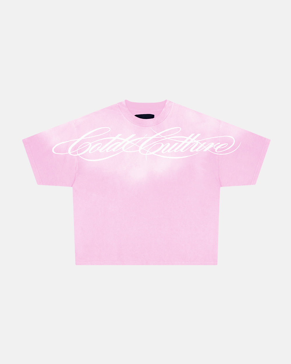 CROSSED SCRIPT TEE PINK