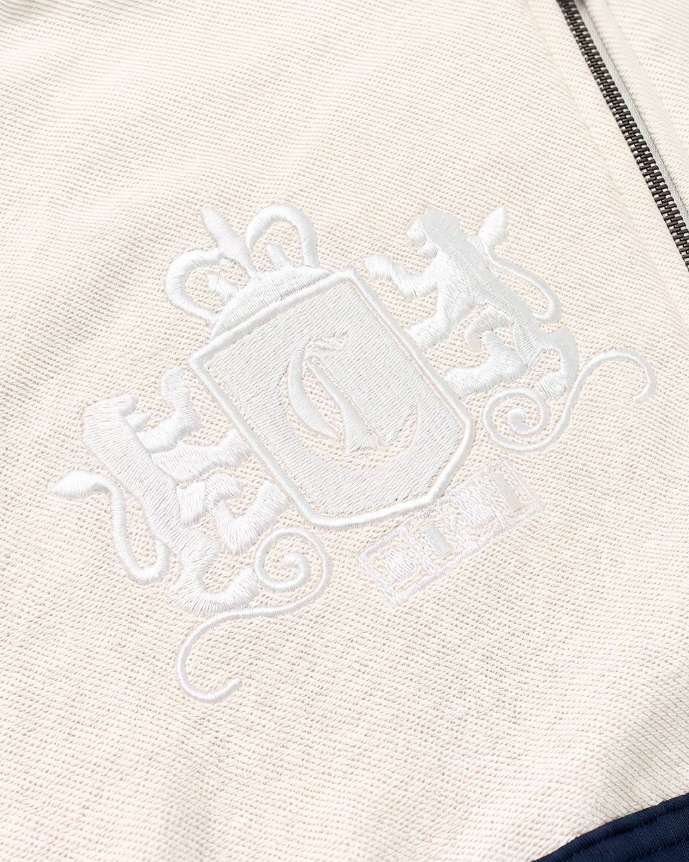 REVERSE FLEECE ZIP HOODIE HEATHER GREY