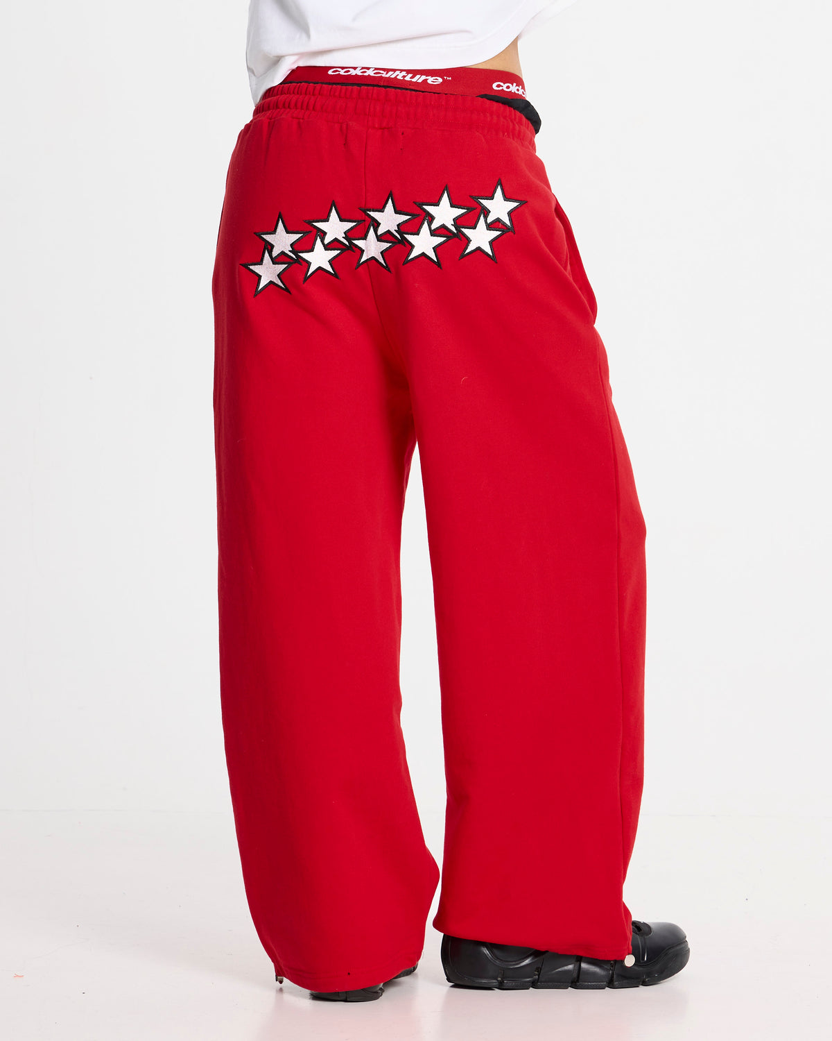 STARS SWEATPANTS RED