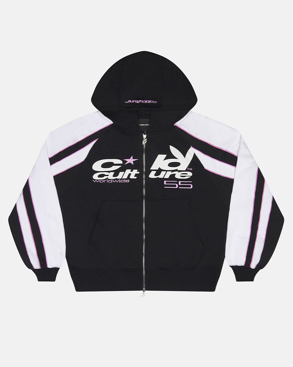 TEASE ME ZIP HOODIE BLACK & GREY