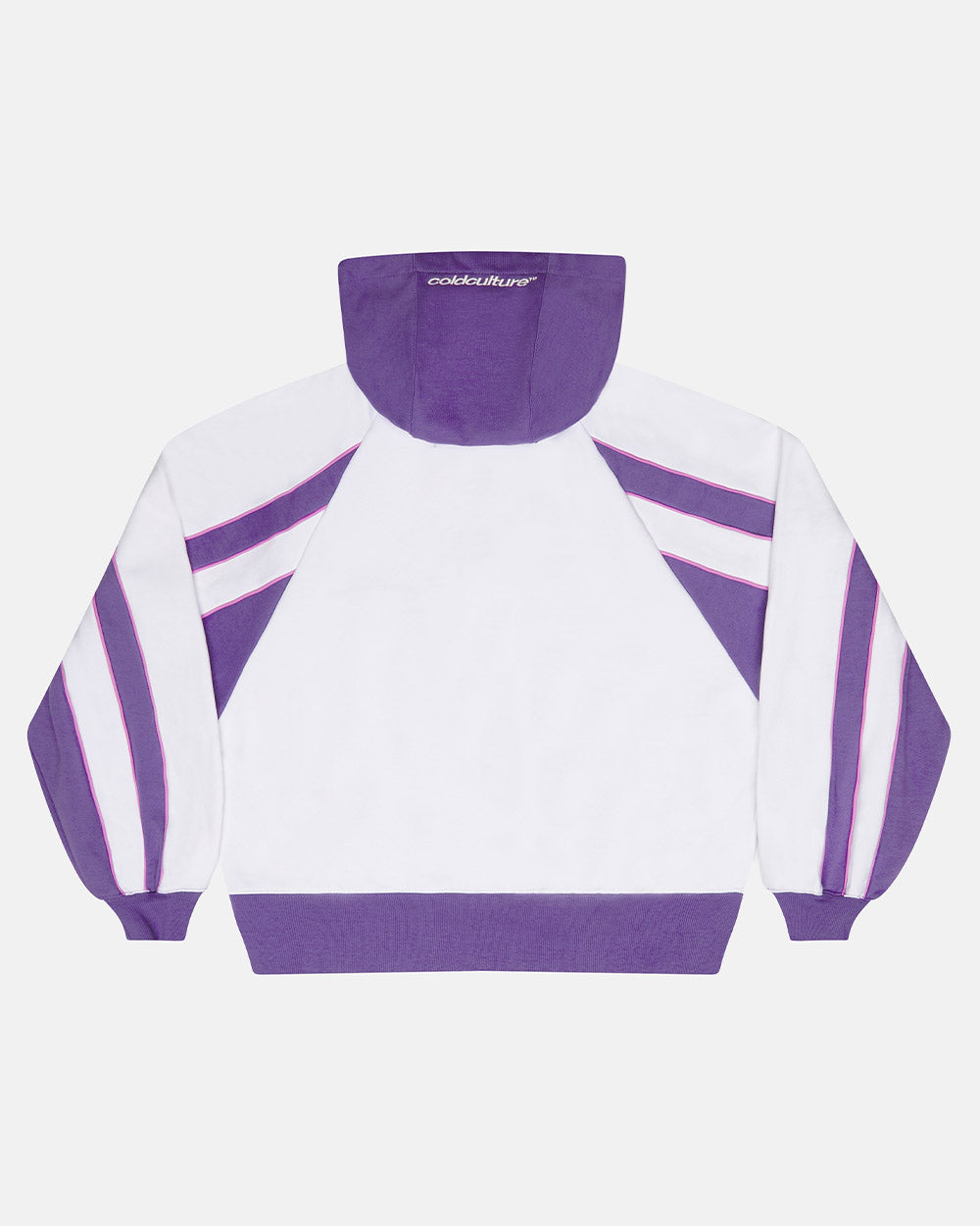 TEASE ME ZIP HOODIE WHITE & PURPLE