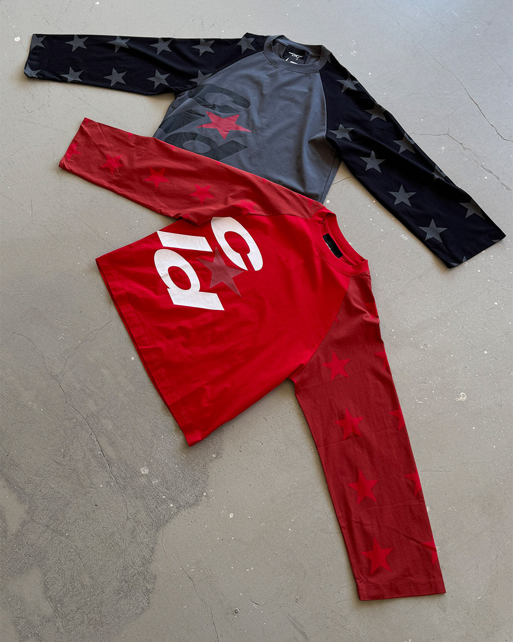 CONSTELLATION LONGSLEEVE RED & BURGUNDY