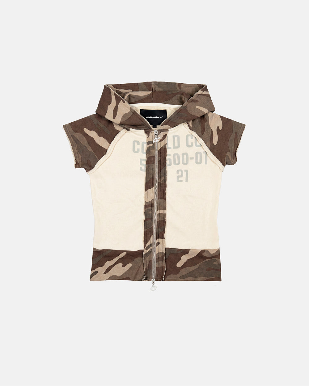 CHAINS CAMO BABY ZIP TEE BEIGE
