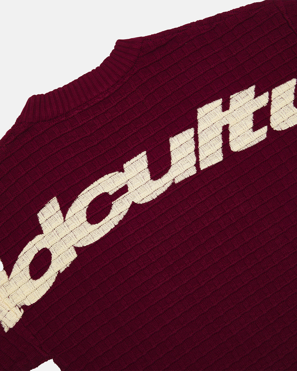 CRUNCHY WAFFLE KNIT BURGUNDY