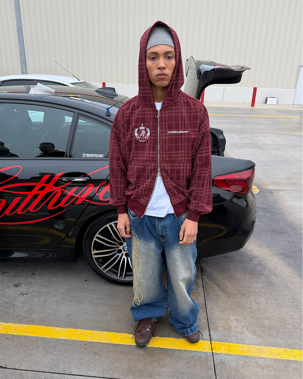 POSH ZIP HOODIE BURGUNDY