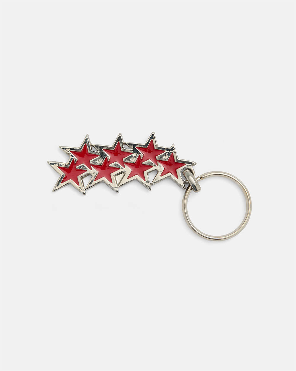 STARS KEYCHAIN METAL RED