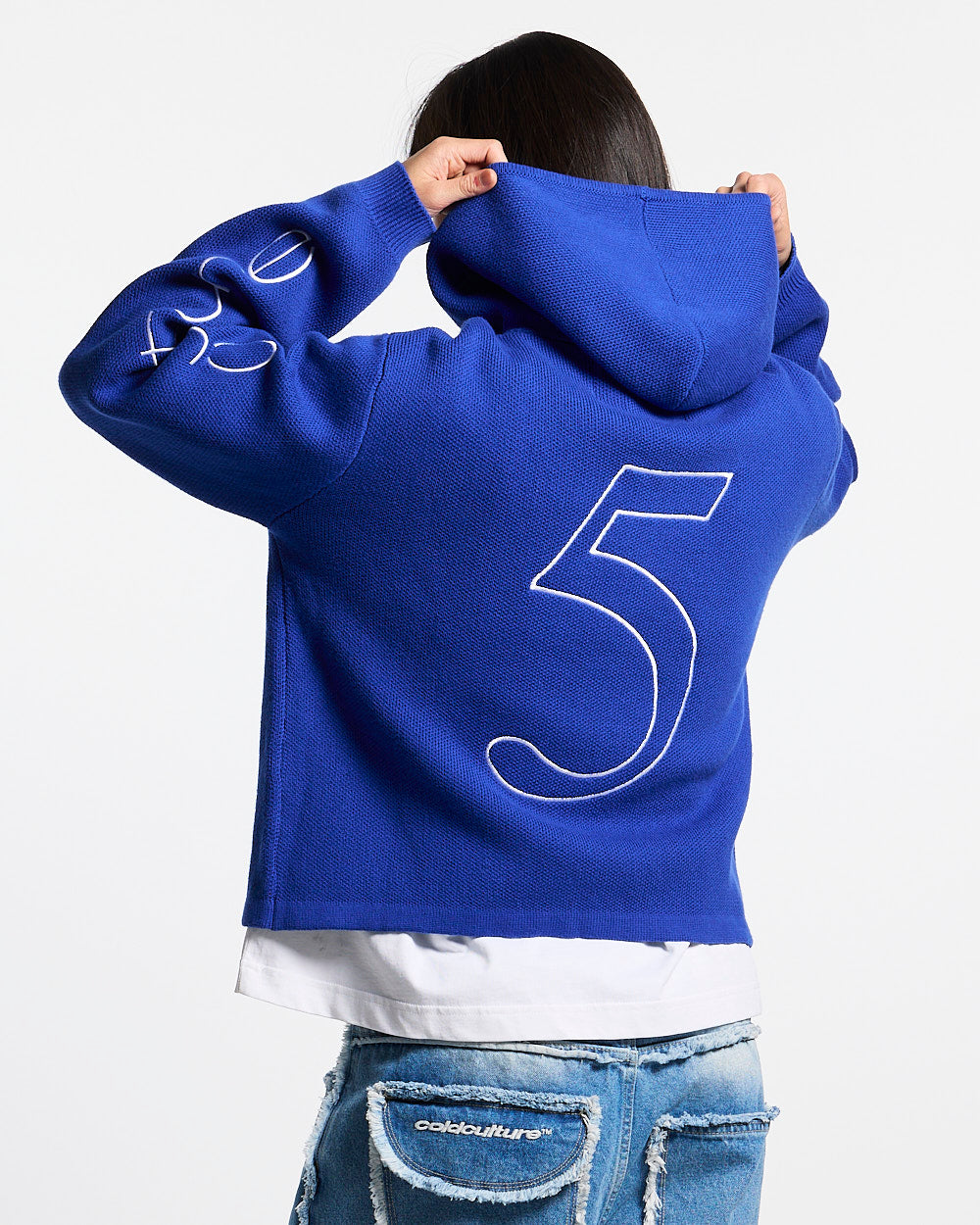 TRIPPY STOP ZIP KNIT BLUE