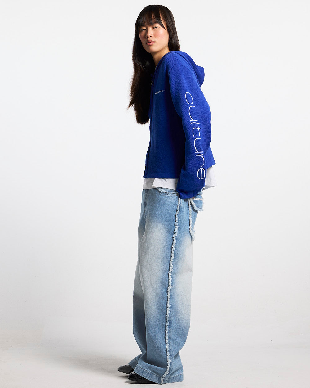 TRIPPY STOP ZIP KNIT BLUE