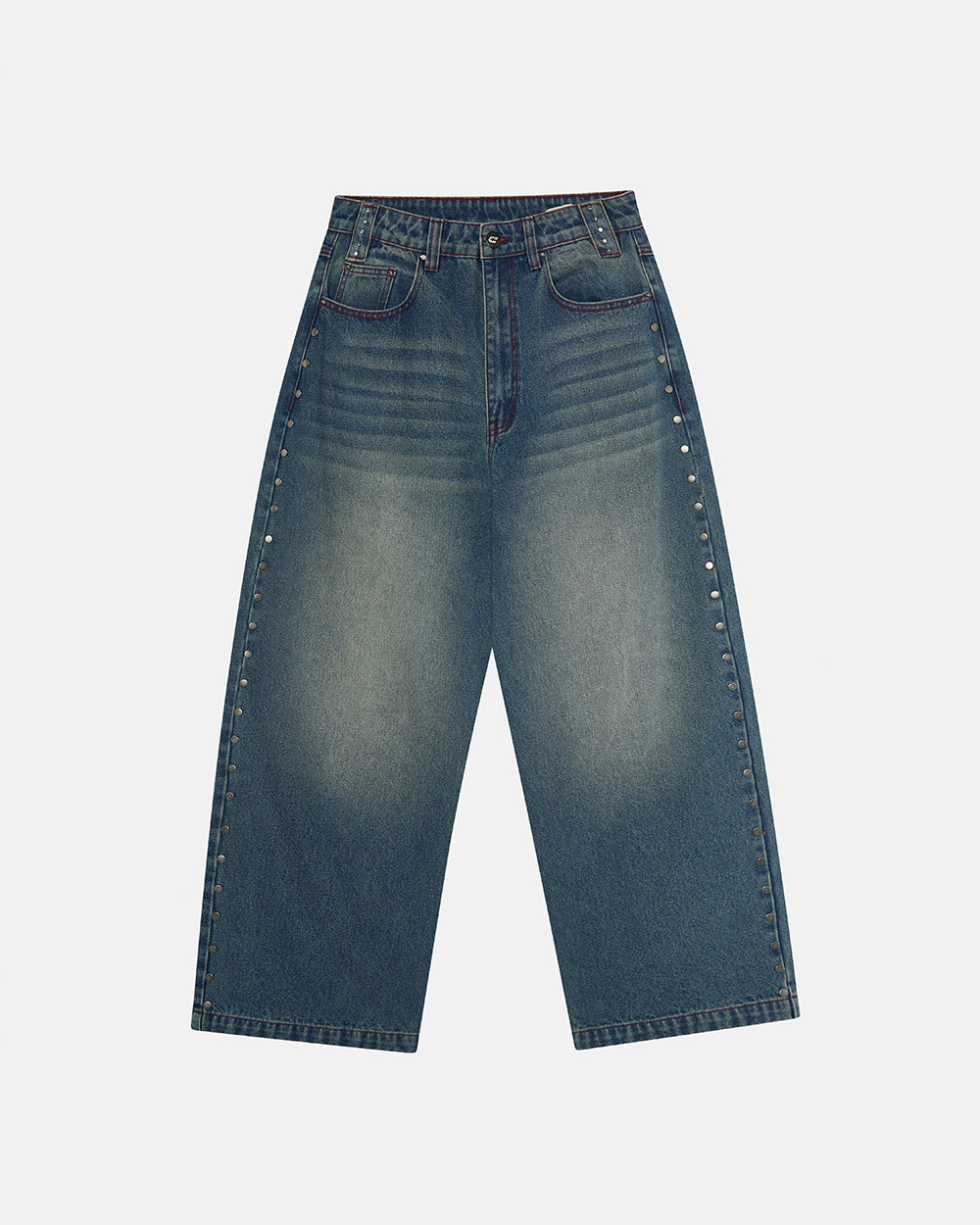 STUDS PANTS LIGHT BLUE DENIM