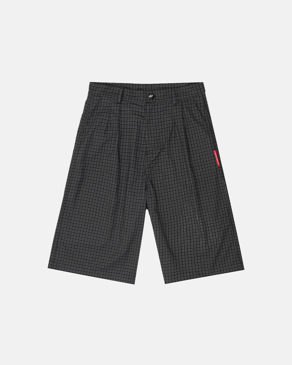 CHECK PARACHUTE JORT DARK GREY