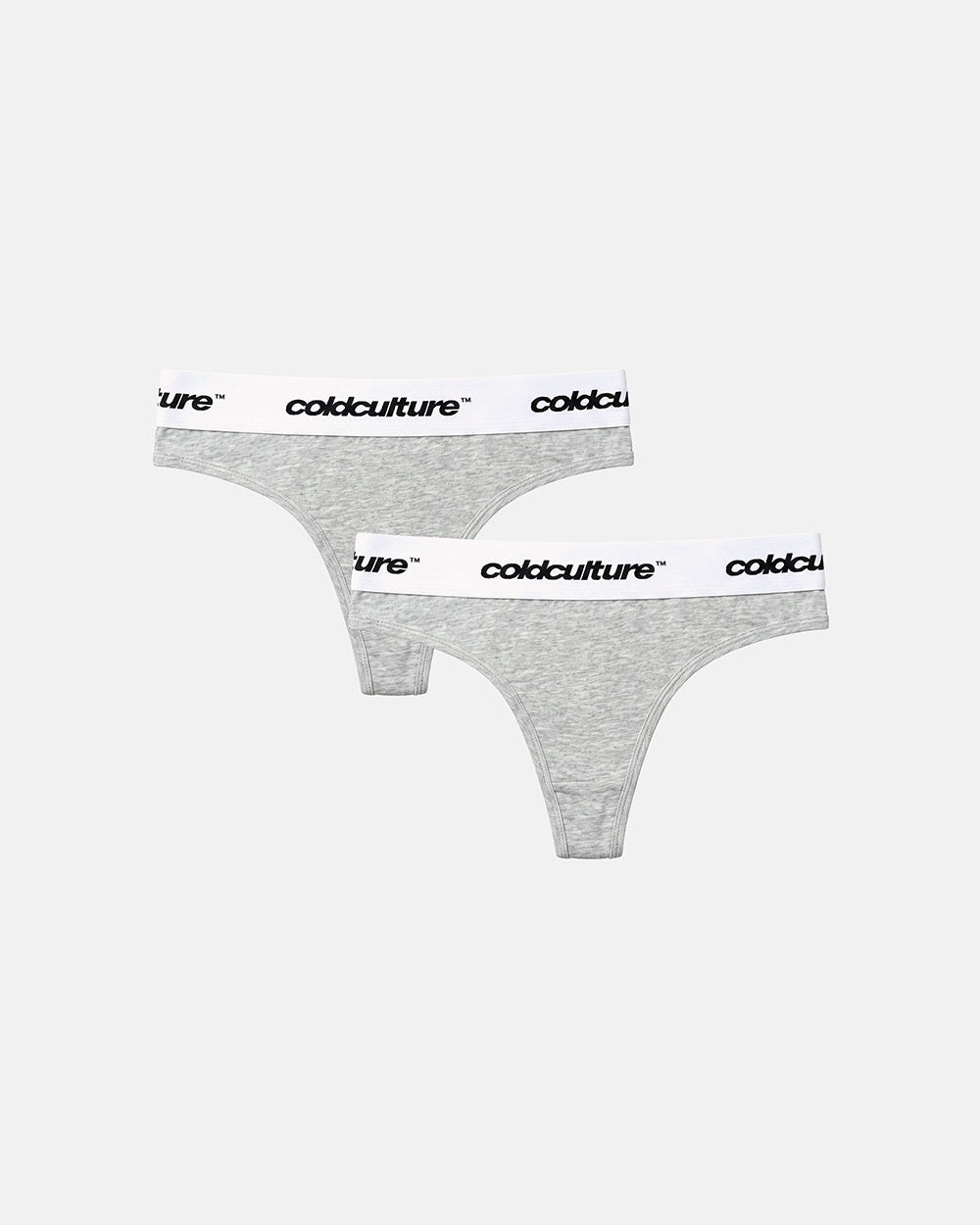 GIRLS CLUB THONG PACK HEATHER GREY