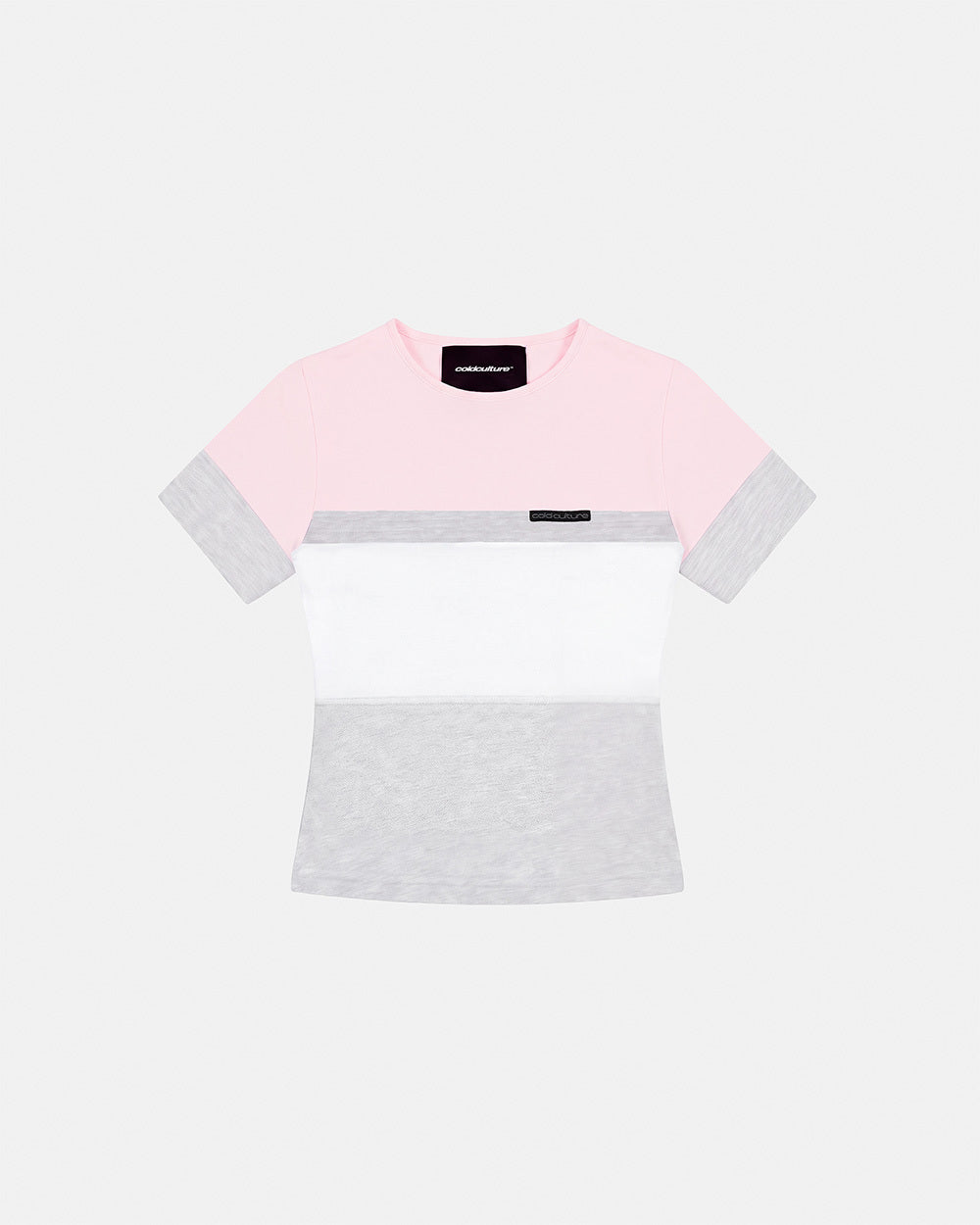 TRIAD BABY TEE WOMAN BABY PINK & HEATHER GREY