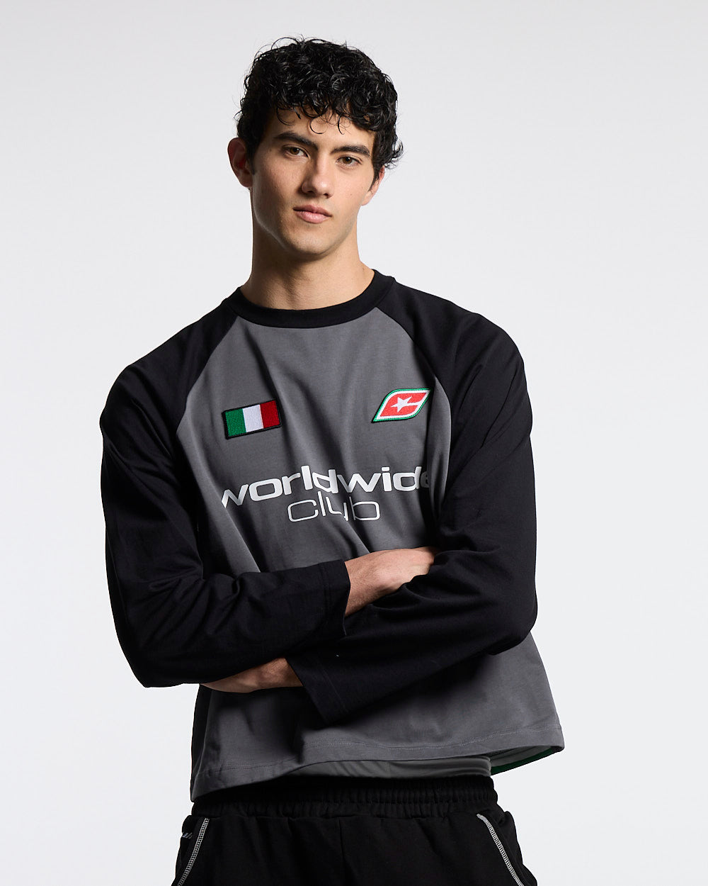 TRICOLORE LONGSLEEVE BLACK