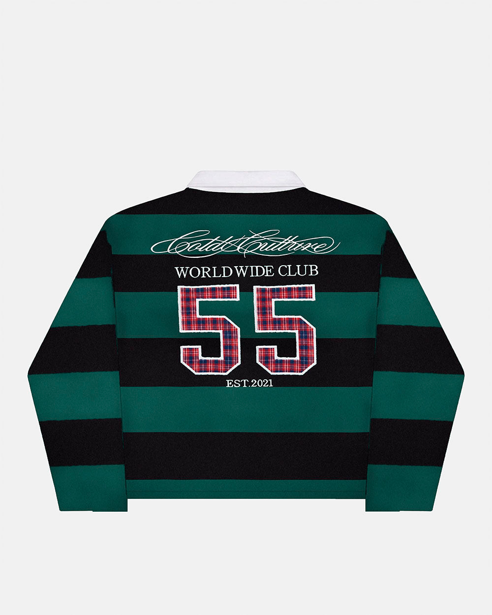 WINDSOR LONGSLEEVE POLO BLACK AND GREEN - Cold Culture #packshot