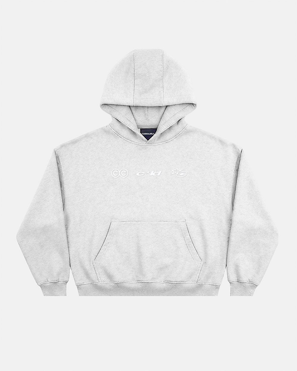 VERTICAL HOODIE HEATHER GREY - Cold Culture #packshot