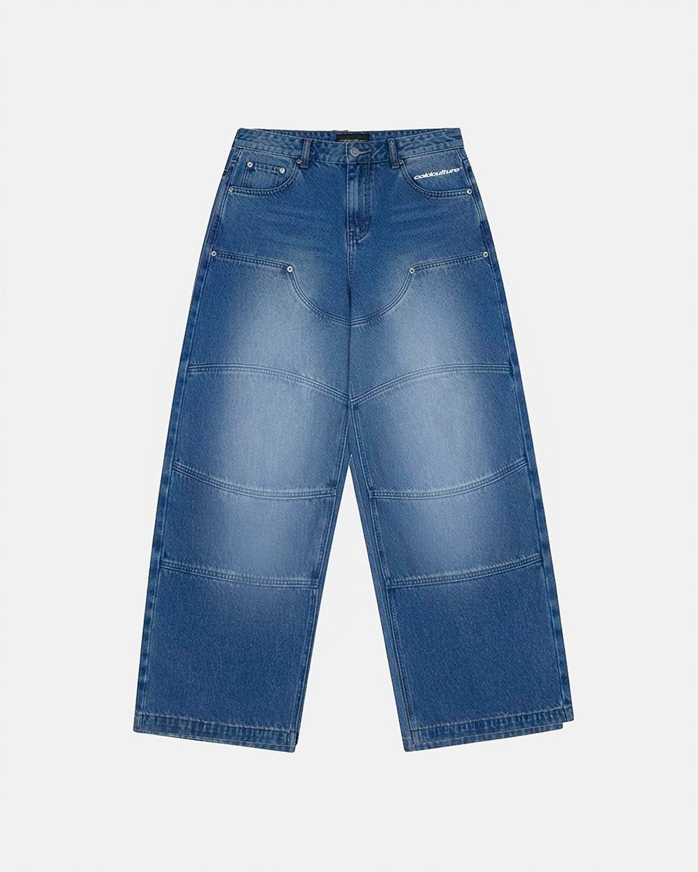 VERA LOOSE PANTS MID BLUE - Cold Culture #packshot