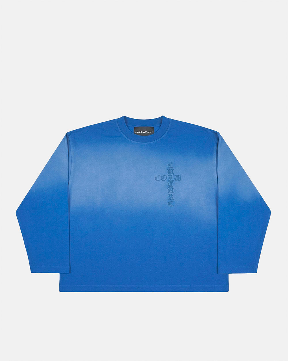 CROSSED LONGSLEEVE BLUE - Cold Culture #packshot