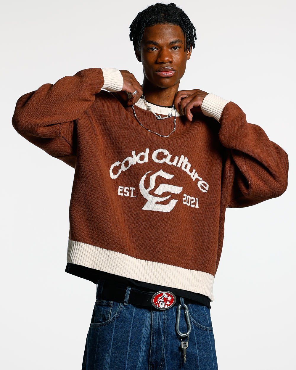 ACADEMY KNIT CHOCOLATE BROWN - COLD CULTURE