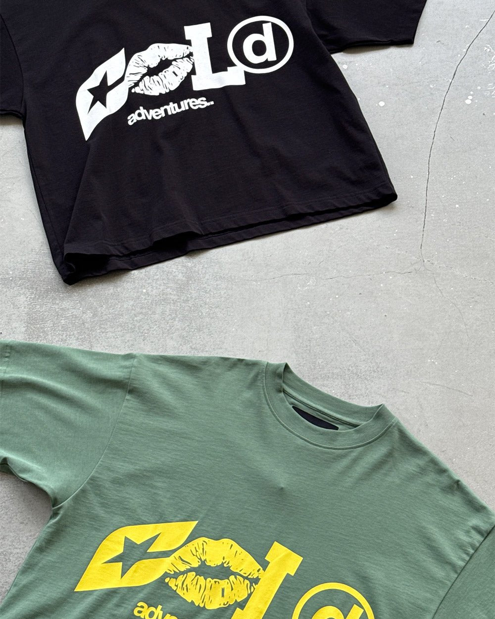 ADVENTURES TEE GREEN & YELLOW - Cold Culture