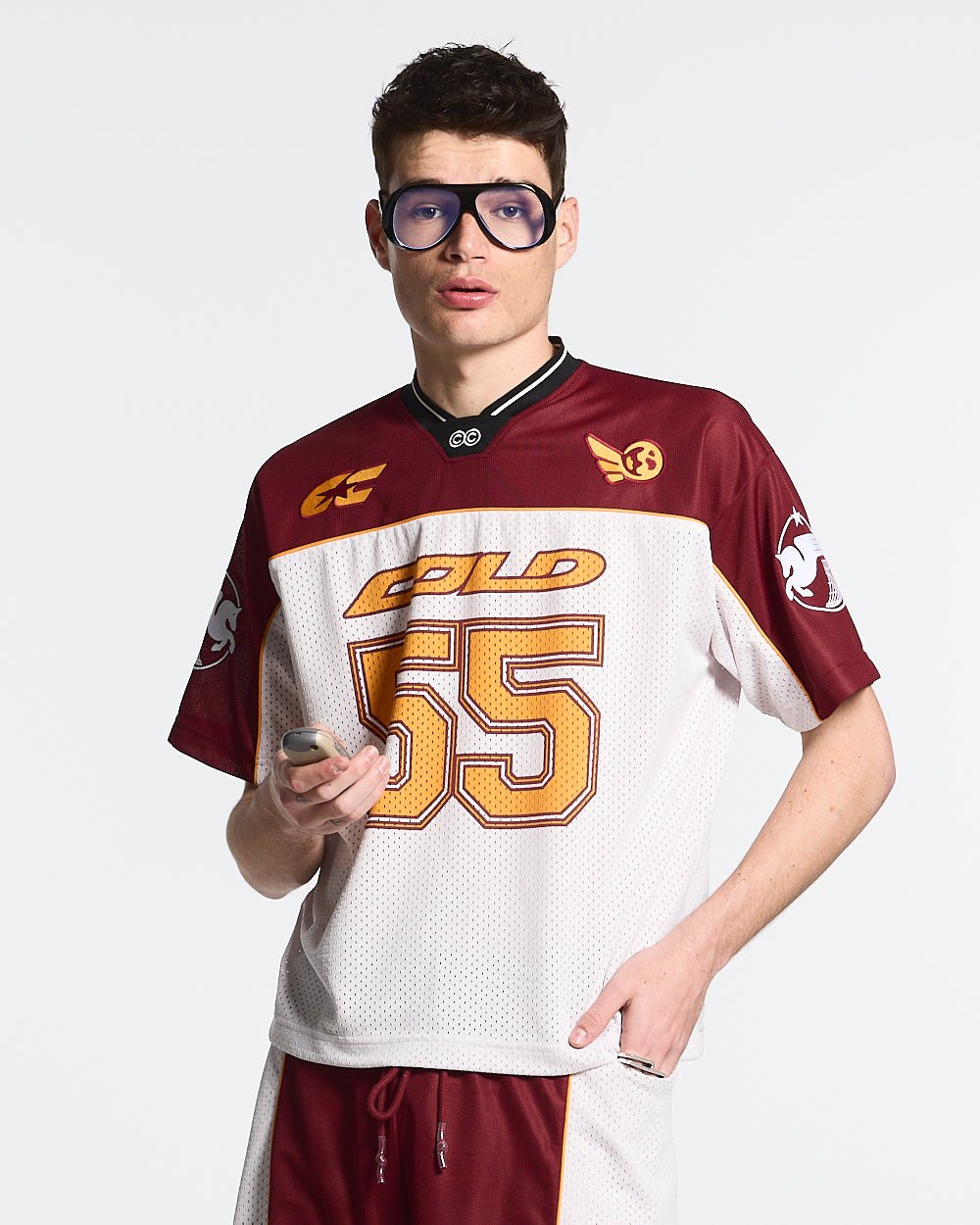 AERO STEED TEE CREAM/BURGUNDY - COLD CULTURE