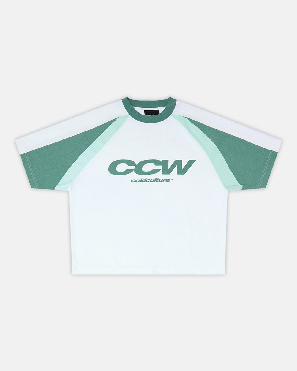 AIRBORNE TEE WHITE AND GREEN - COLD CULTURE