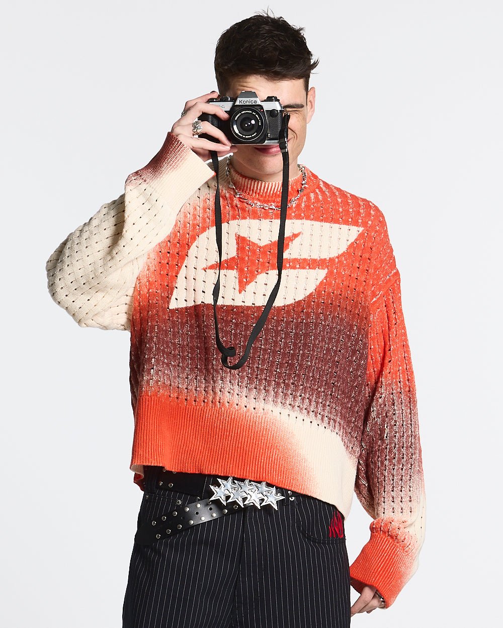 AIRBRUSH MESH SWEATER - COLD CULTURE