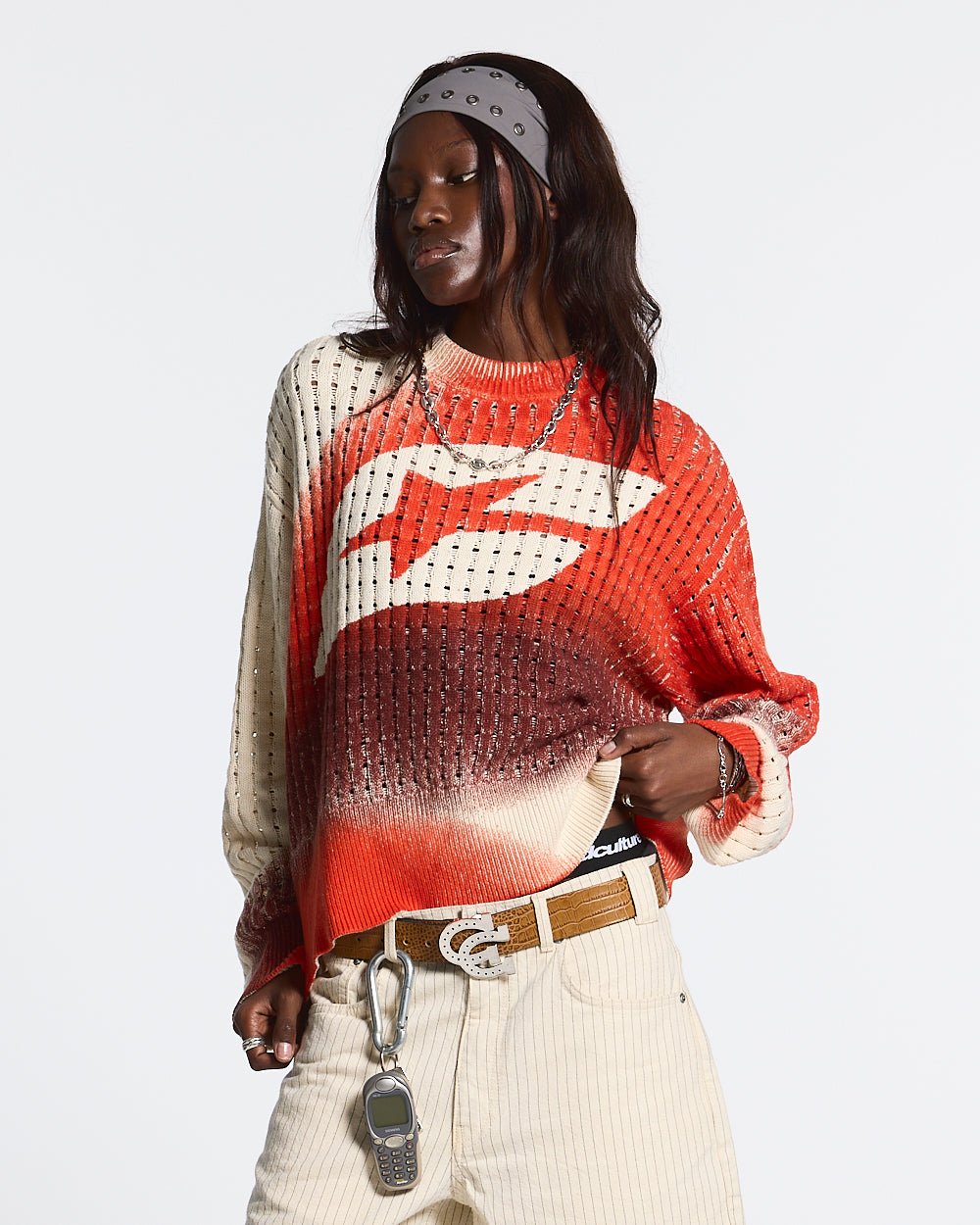 AIRBRUSH MESH SWEATER - COLD CULTURE