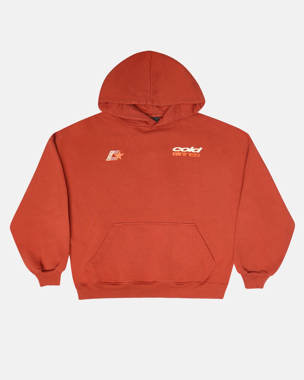 AIRLINES HOODIE RED CLAY - COLD CULTURE