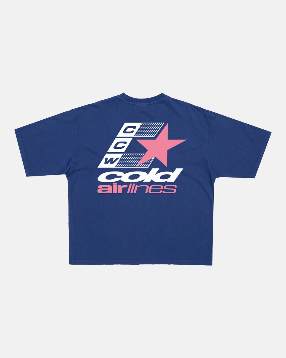 AIRLINES TEE INTENSE BLUE - COLD CULTURE