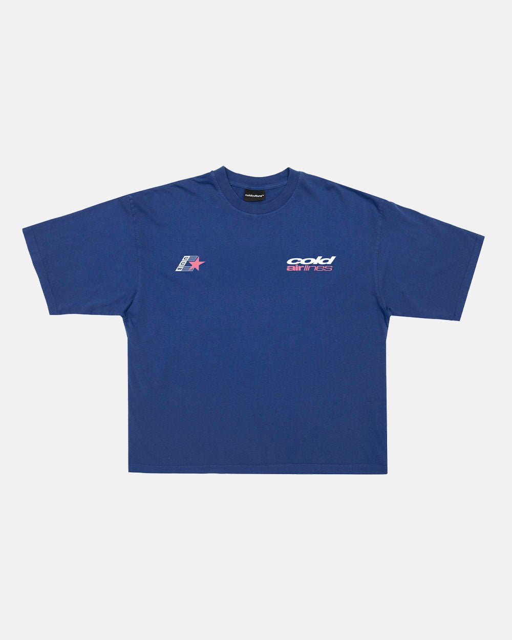 AIRLINES TEE INTENSE BLUE - COLD CULTURE