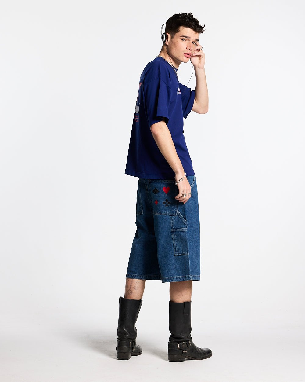 AIRLINES TEE INTENSE BLUE - COLD CULTURE