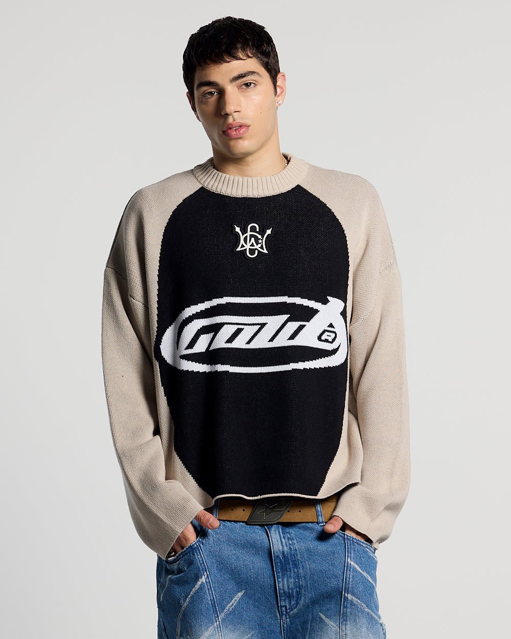 ALPHA KNIT BEIGE & BLACK - Cold Culture