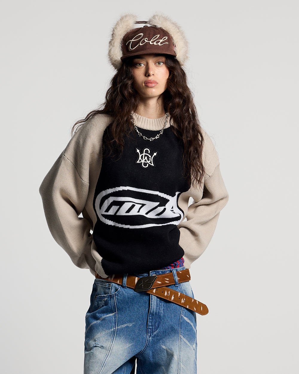 ALPHA KNIT BEIGE & BLACK - Cold Culture